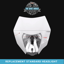 Load image into Gallery viewer, WHITE KTM HEADLIGHT 14 15 16 E MARKED HEADLAMP LIGHT EXC EXCF XC XCW SX SXF
