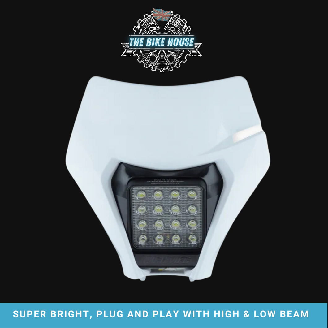 KTM 2017 - 2024 16 LED HEADLIGHT SUPER BRIGHT TPI EXC XC LIGHT 4800 LUMENS [ BLACK | ORANGE | WHITE ]