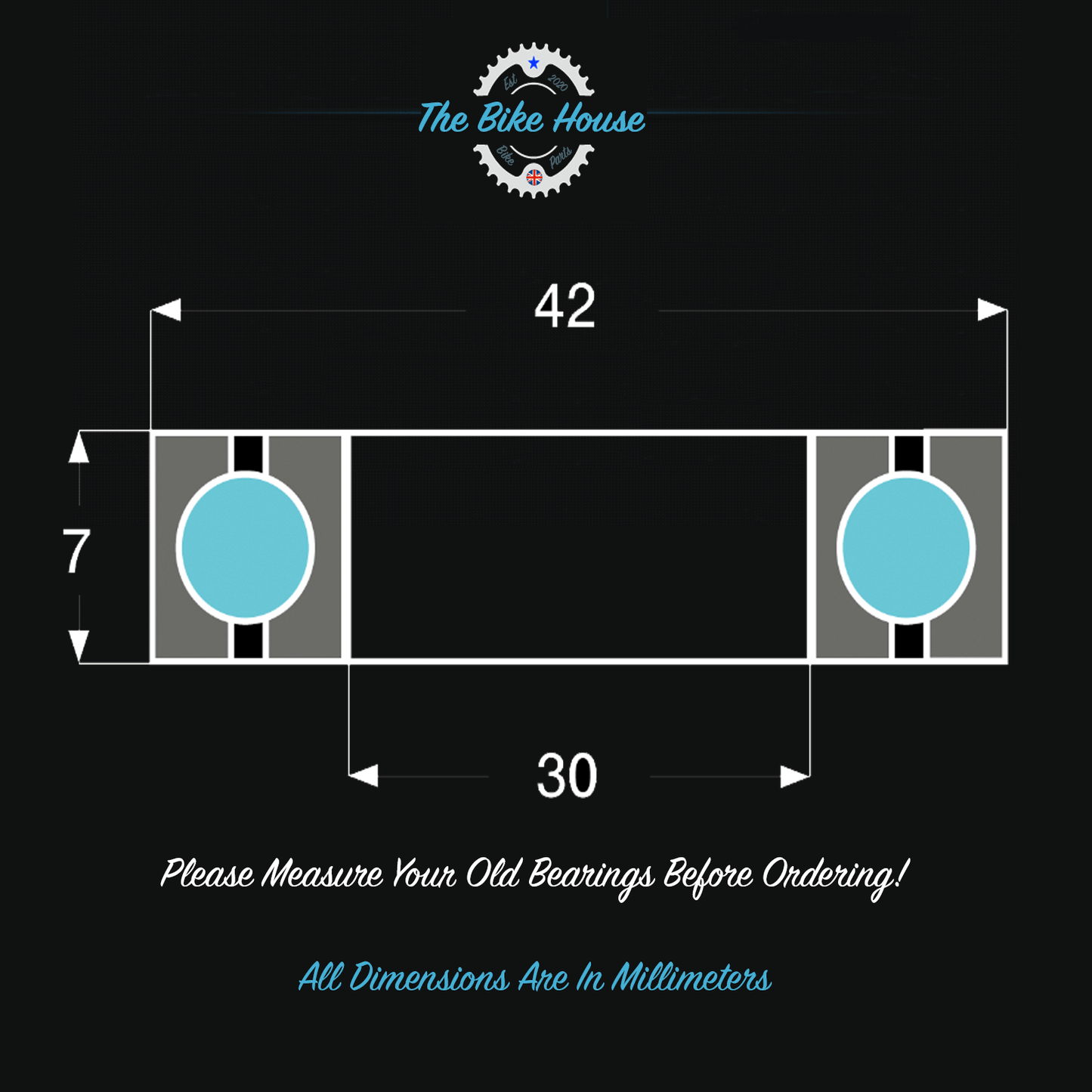 Sram Pressfit PF30 MTB Bottom Bracket replacement bearings quantity x 2