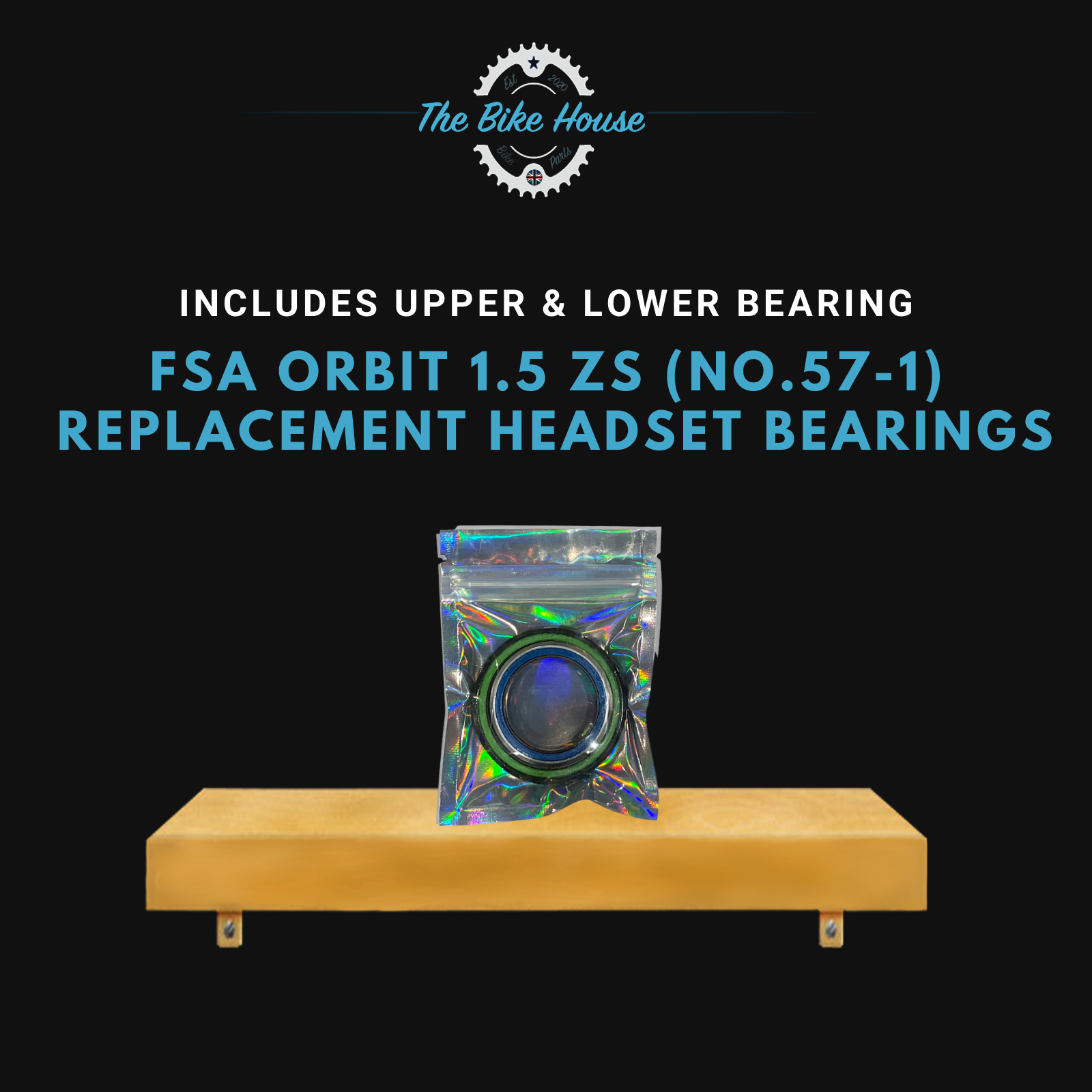 FSA No.57 Orbit Sealed Bearing Headset – Fits 1.5 ZS 1 1/8-1.5 Tapered Forks (Short Or Tall)