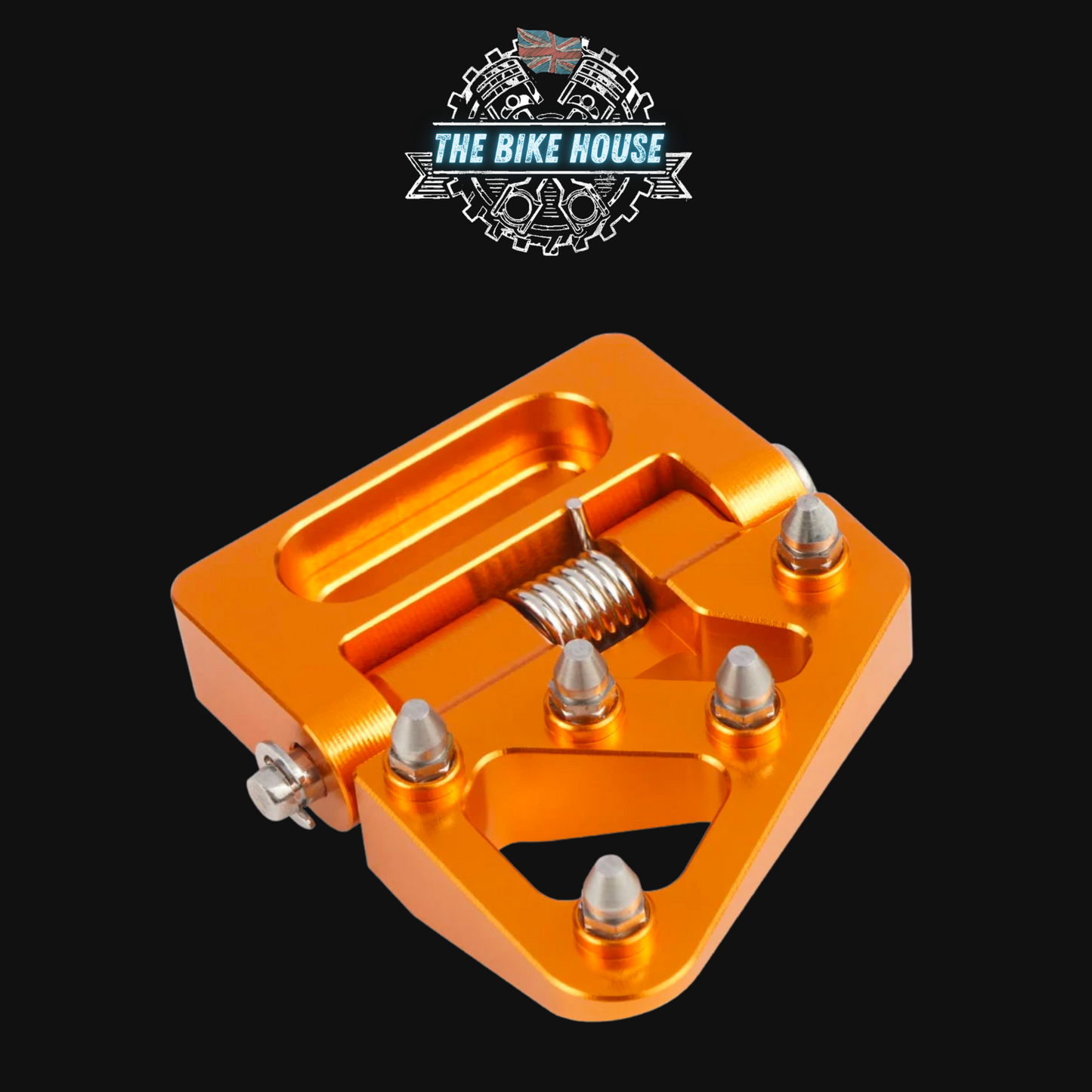 Anodised Orange Folding Brake Pedal Tip Fitment #2