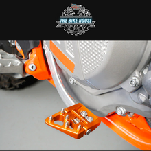Load image into Gallery viewer, Oversized Anodised orange Folding Rear Brake Pedal Tip Fitment #1
