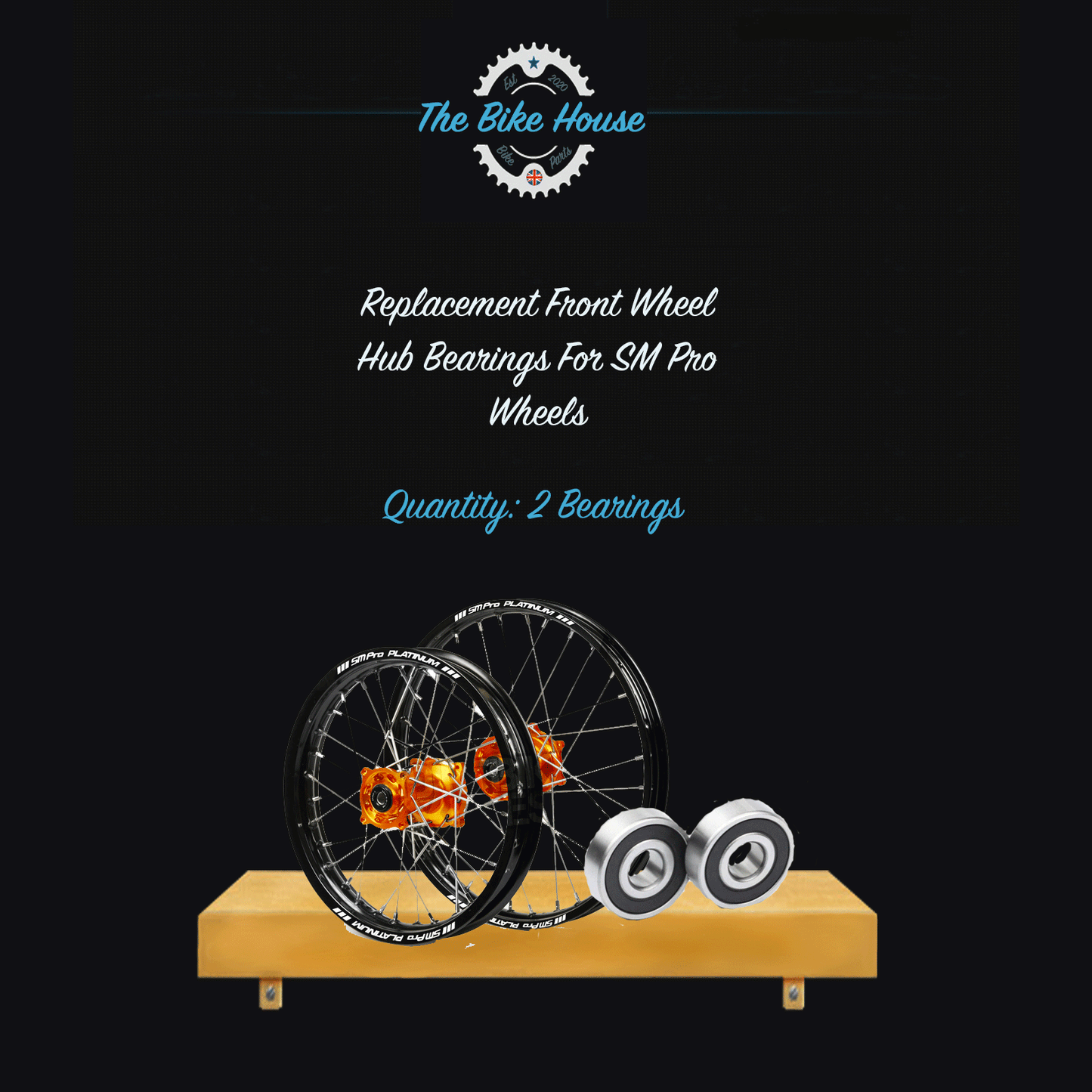 HONDA CR CRF SM PRO PLATINUM REPLACEMENT FRONT WHEEL BEARINGS QUANTITY 2