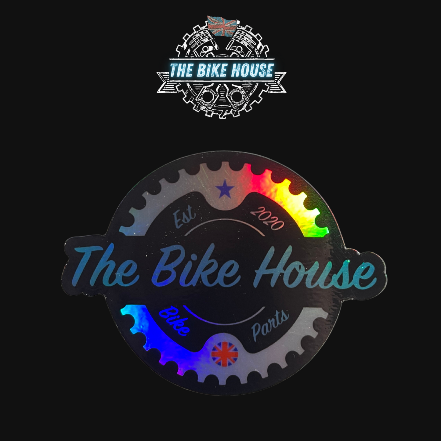 The Bike House holographic sticker