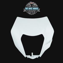 Load image into Gallery viewer, KTM WHITE HEADLIGHT MASK WITH AND RUBBER BANDS 2014 - 2016
