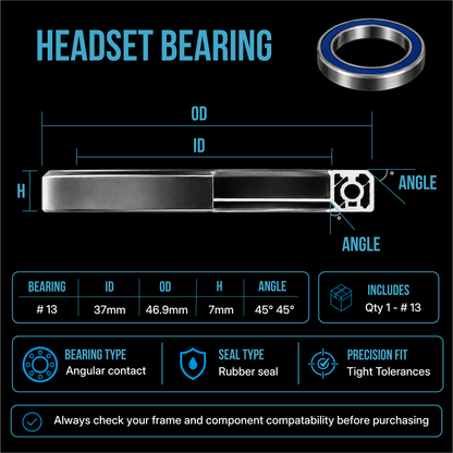 Replacement Bike Headset Bearing Angular Contact  Mountain / Road [ Hope | FSA | Cane Creek | Acros ]