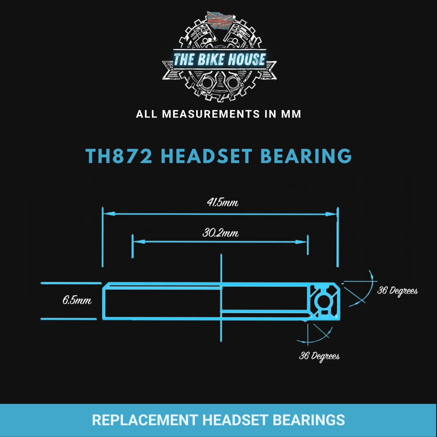 Replacement Bike Headset Bearing Angular Contact  Mountain / Road [ Hope | FSA | Cane Creek | Acros ]