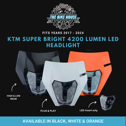 KTM 2017 - 2023 DRL LED Headlight Super Bright 4200 Lumens [ Orange | Black | White | Insert ]