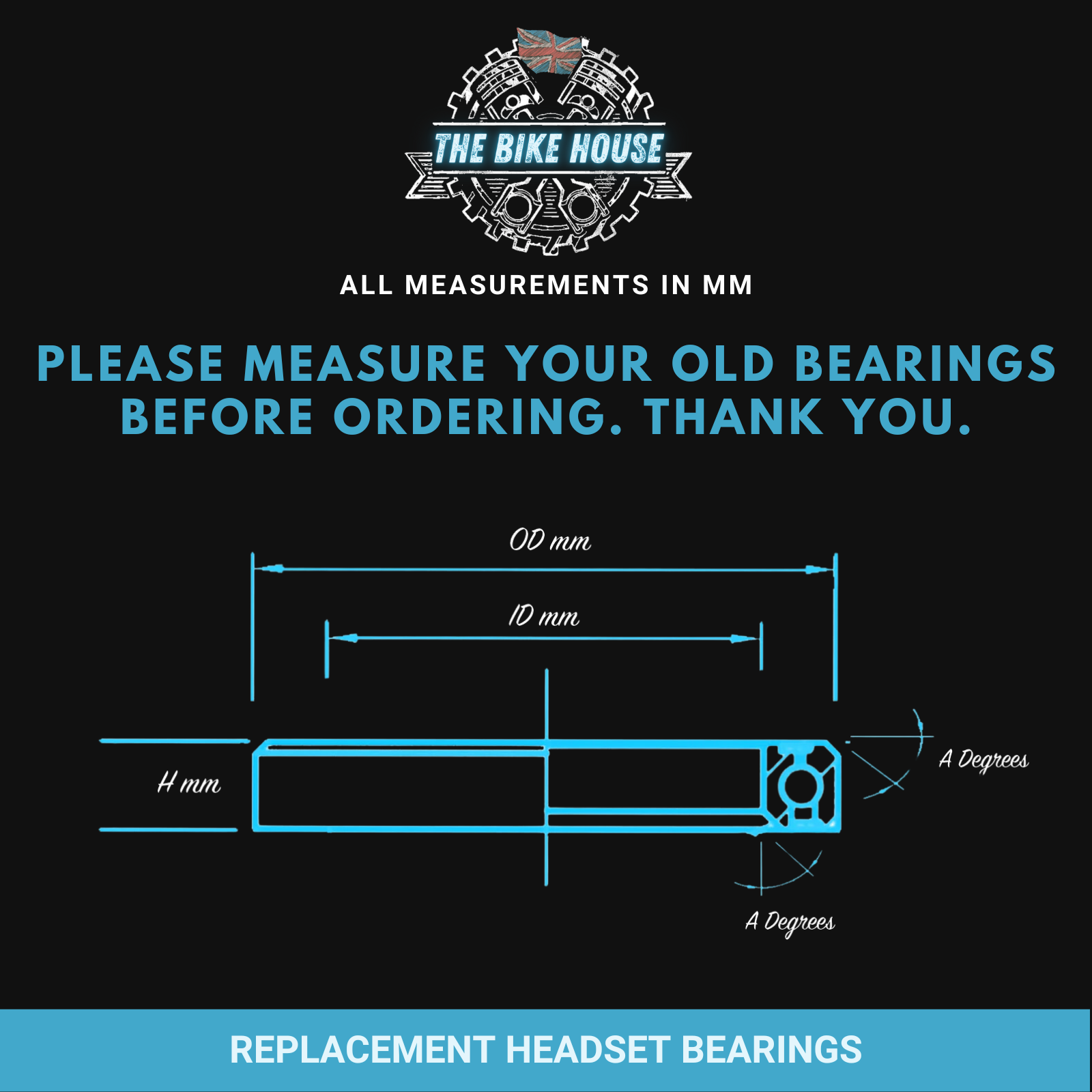 Replacement Bike Headset Bearing Angular Contact Mountain Road