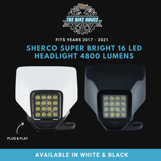 Sherco 2017 - 2021  White Super Bright LED Headlight 4800 Lumens