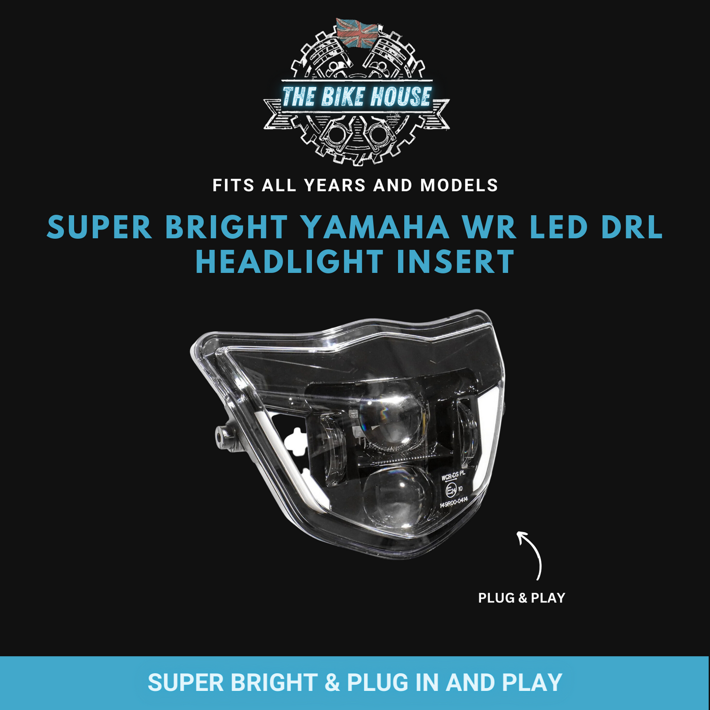 Yamaha WRF LED DRL Super Bright Headlight Insert Plug & Play