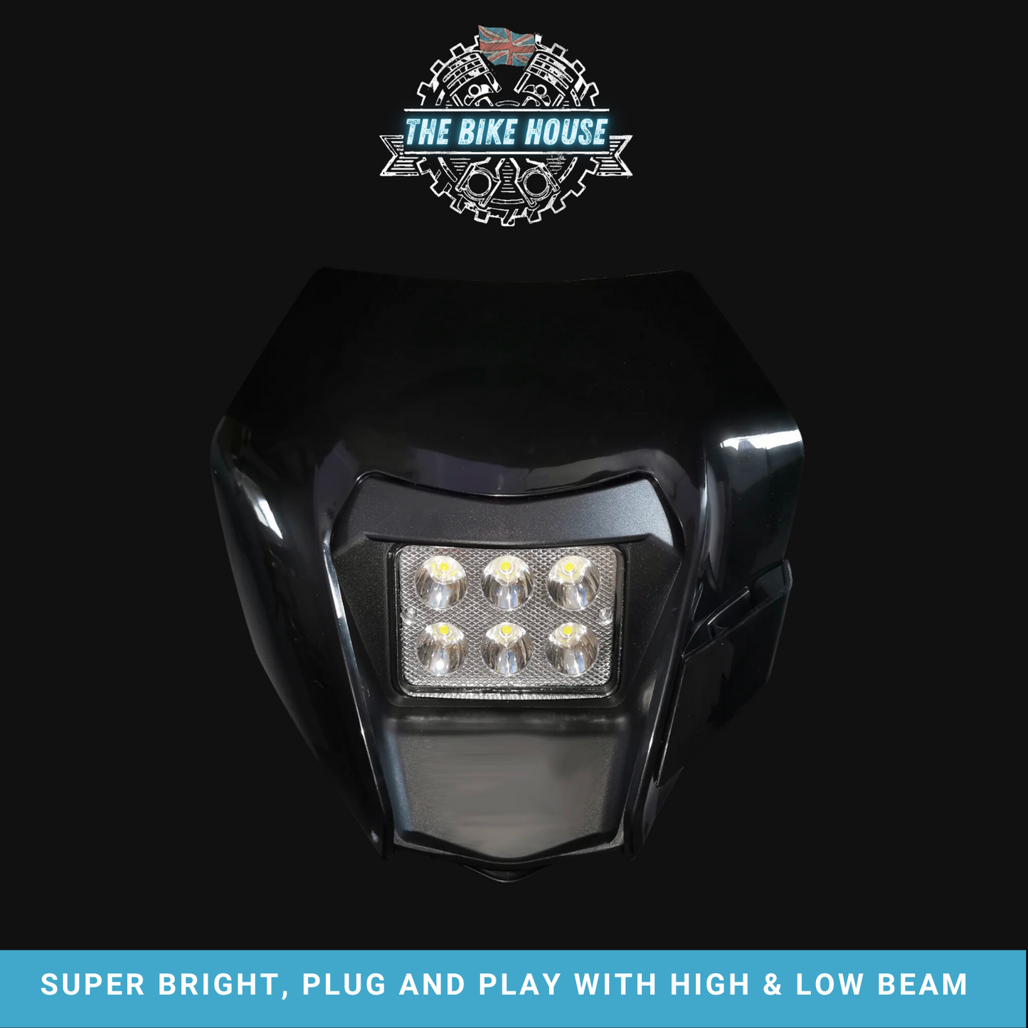 Husqvarna 2015 - 2016  6 LED Headlight 4200 Lumens Super Bright [ Black | White | Insert ]