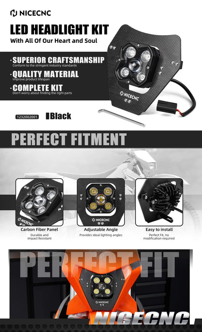 KTM NICECNC LED Headlight Kit For KTM 150-500 EXC / EXC-F / XC-W / XCF-W / XW-F 2024-2025 #4
