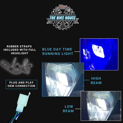 KTM 2008 - 2013 Blue DRL Headlight TPI EXC [ White | Orange | Black ] #7