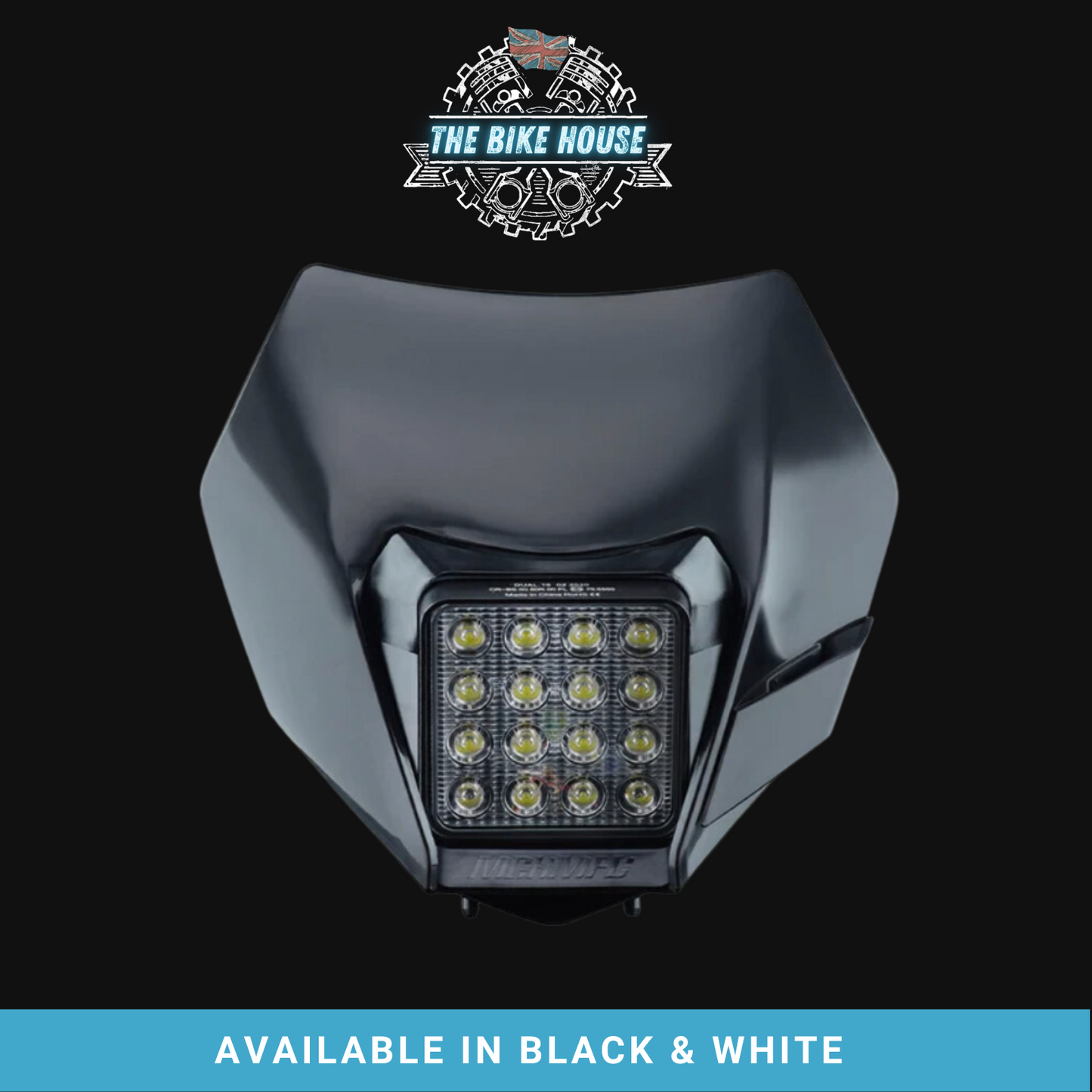 Husqvarna 2015 - 2016 16 LED Headlight 4800 Lumens Super Bright Light [ Black | White | Insert ]