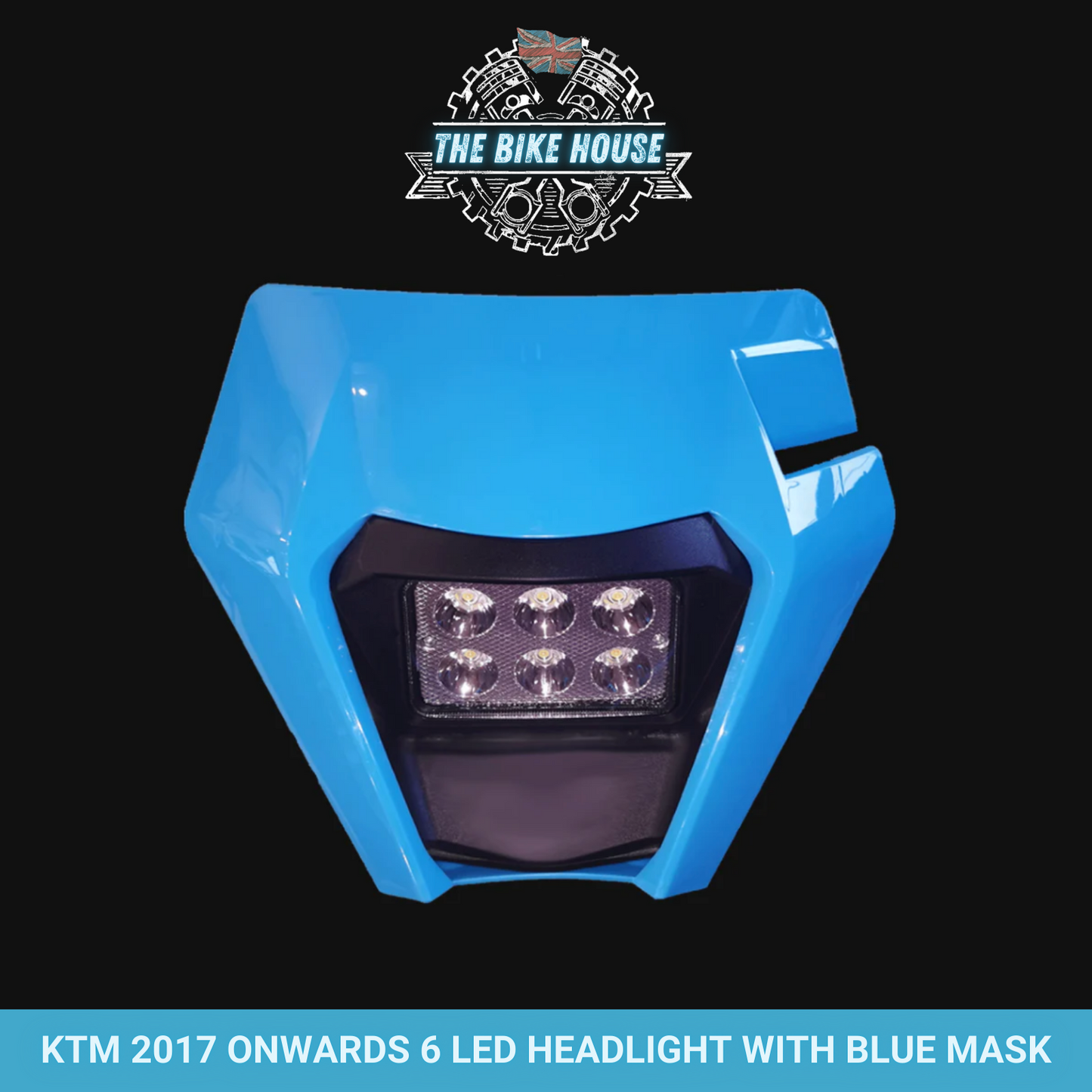 KTM 2017 - 2023 Super Bright 6 LED Headlight 4200 Lumens TPI EXC XC Light [ Orange | Black | White | Blue | Green | Insert ] #2