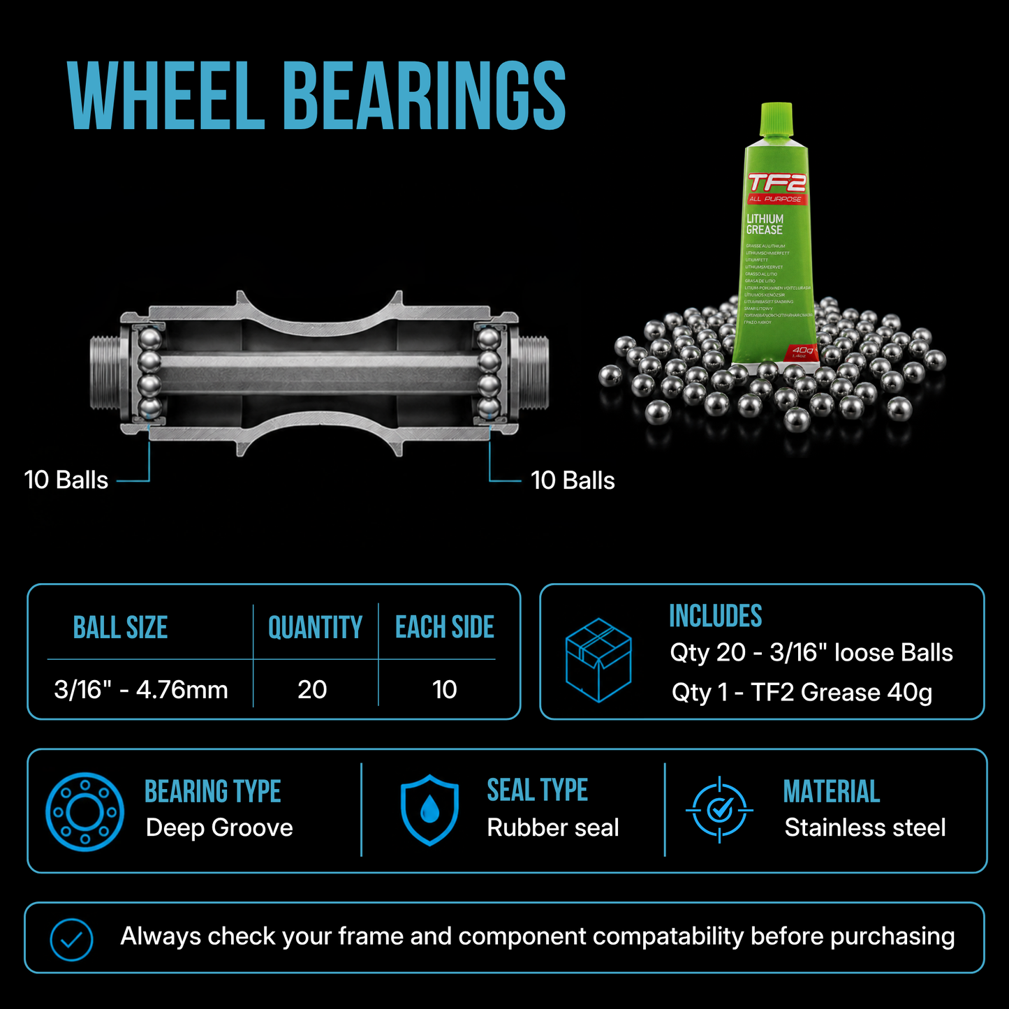 2011 Giant XtC Composite Headset, Bottom Bracket & Wheel Bearing Kits