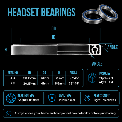 2011 FELT NINE REPLACEMENT HEADSET BEARINGS [ ]