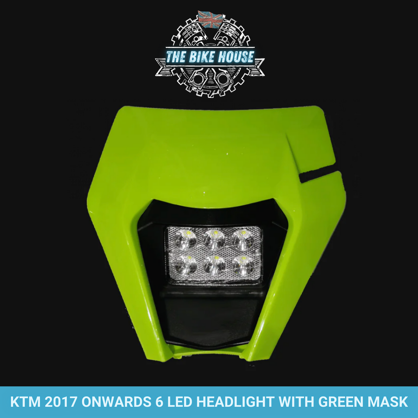 KTM 2017 - 2023 Super Bright 6 LED Headlight 4200 Lumens TPI EXC XC Light [ Orange | Black | White | Blue | Green | Insert ] #2