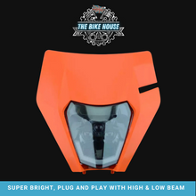 Load image into Gallery viewer, 2008 - 2013 BLACK KTM DRL LED HEADLIGHT SUPER BRIGHT TPI EXC LIGHT
