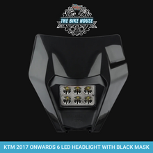 Load image into Gallery viewer, KTM 2017 - 2024 6 LED HEADLIGHT SUPER BRIGHT TPI EXC XC LIGHT 4200 LUMENS [ ORANGE | BLACK | WHITE | BLUE | GREEN | INSERT ]
