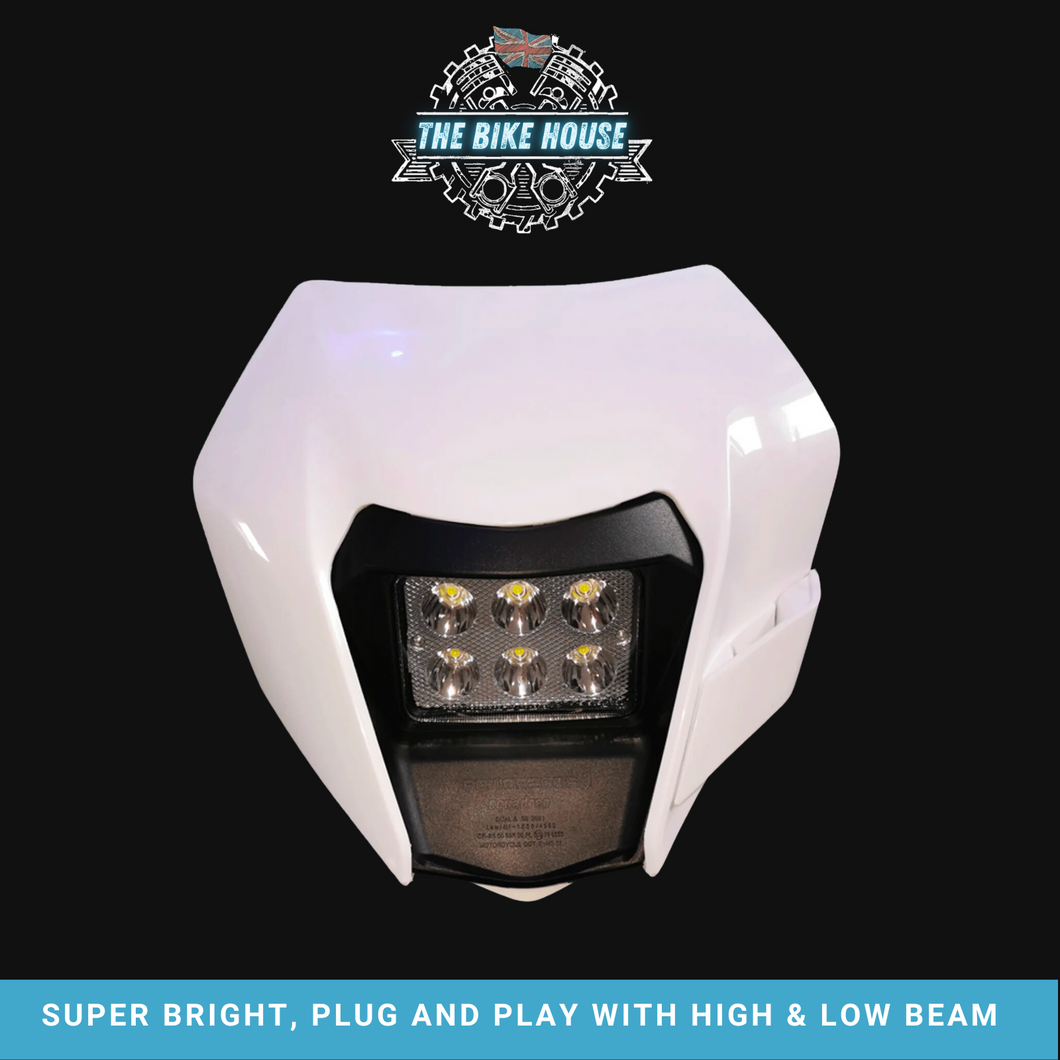 KTM 2014 - 2016 LED HEADLIGHT SUPER BRIGHT LIGHT EXC XC TPI PLUG & PLAY 14-16 4200 LUMENS  [ ORANGE | BLACK | WHITE | INSERT ]