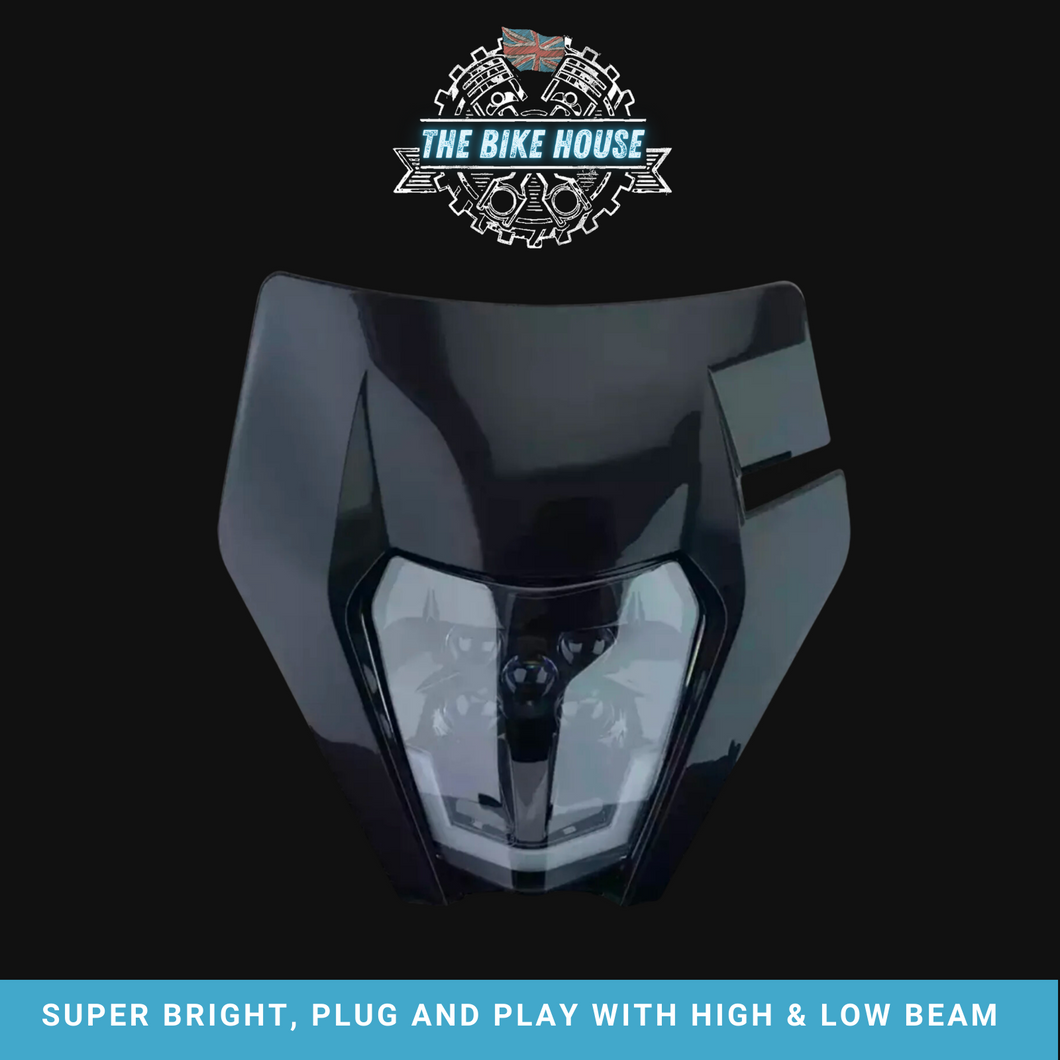 2008 - 2013 BLACK KTM DRL LED HEADLIGHT SUPER BRIGHT TPI EXC LIGHT
