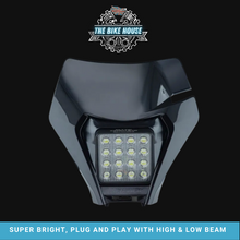 Load image into Gallery viewer, KTM 2017 - 2024 16 LED HEADLIGHT SUPER BRIGHT TPI EXC XC LIGHT 4800 LUMENS [ BLACK | ORANGE | WHITE ]

