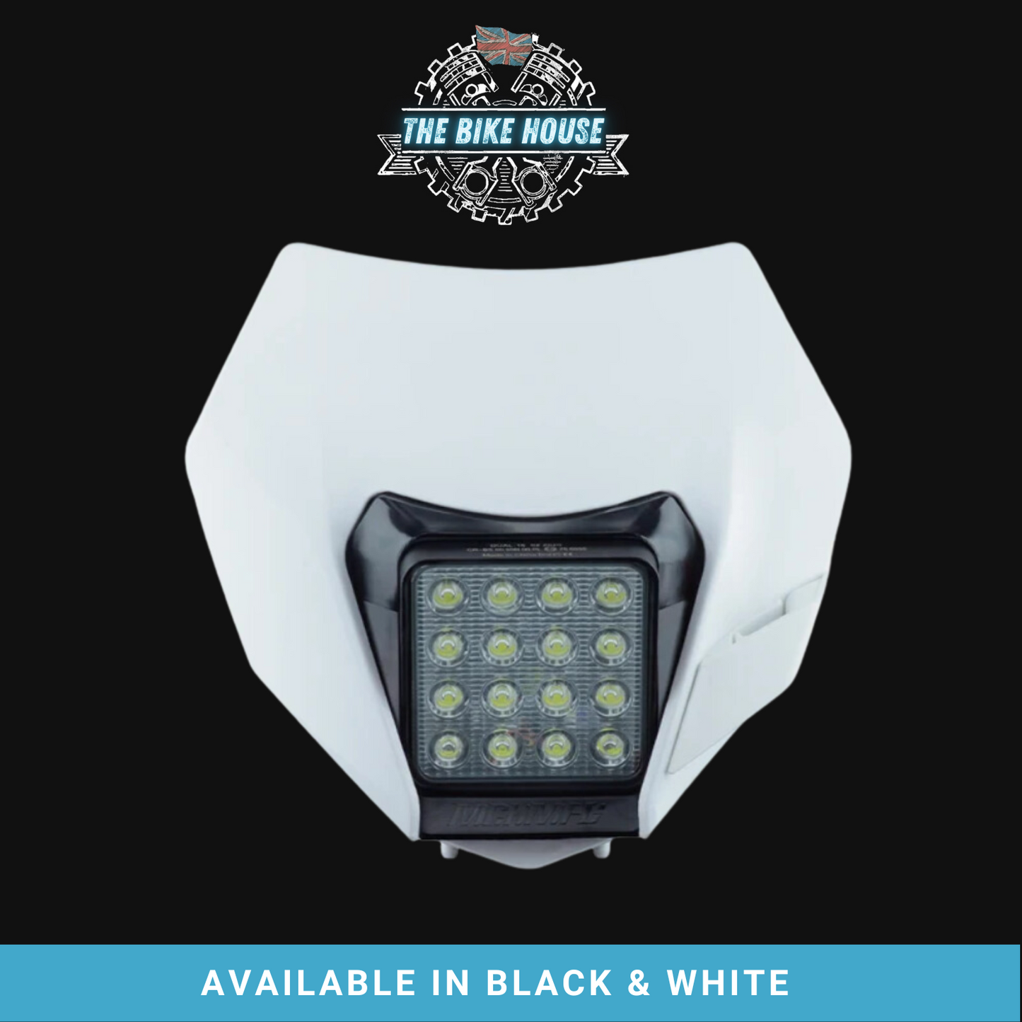 Husqvarna 2015 - 2016 16 LED Headlight 4800 Lumens Super Bright Light [ Black | White | Insert ]