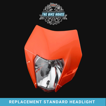 Load image into Gallery viewer, WHITE KTM HEADLIGHT 14 15 16 E MARKED HEADLAMP LIGHT EXC EXCF XC XCW SX SXF
