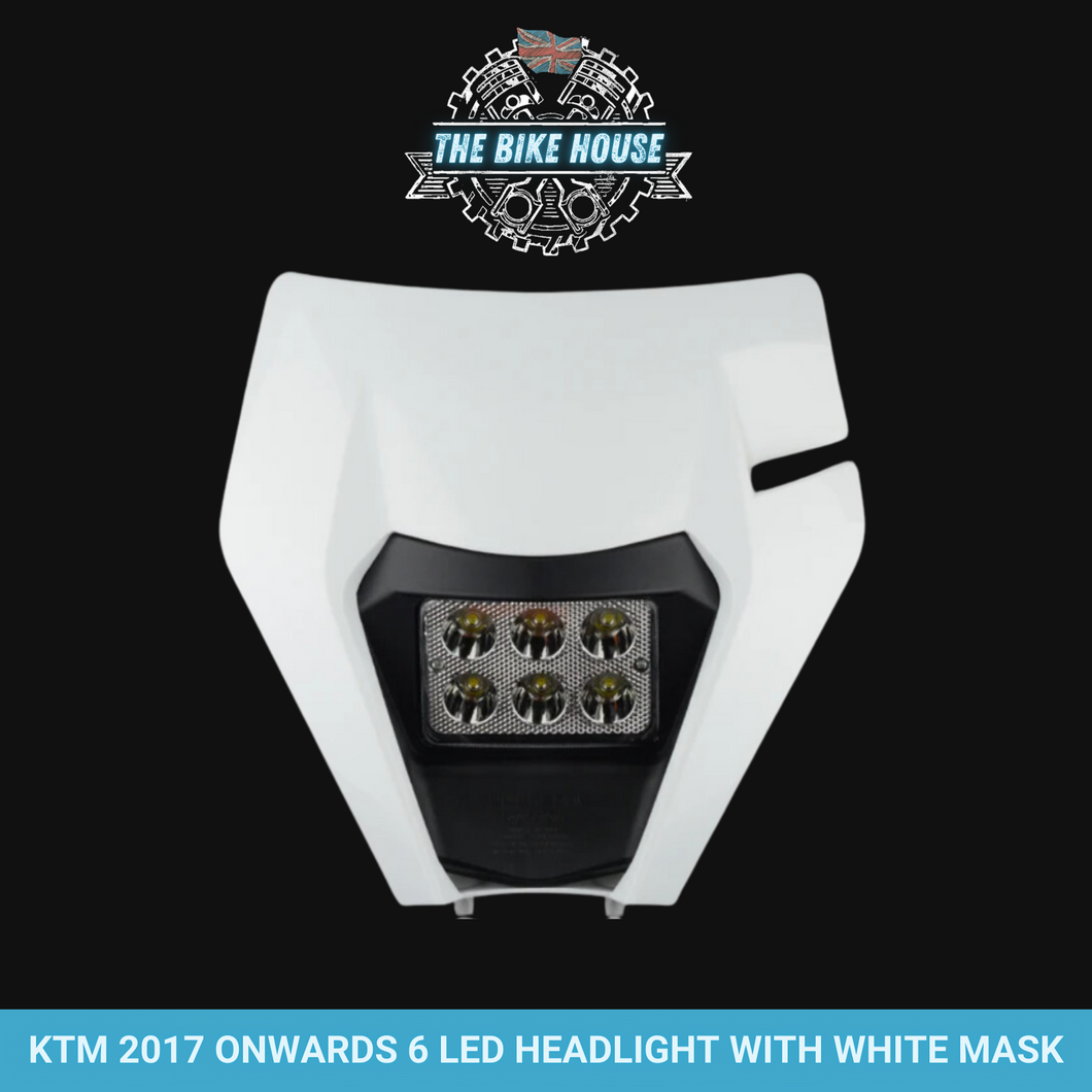 KTM 2017 - 2024 6 LED HEADLIGHT SUPER BRIGHT TPI EXC XC LIGHT 4200 LUMENS [ ORANGE | BLACK | WHITE | BLUE | GREEN | INSERT ]