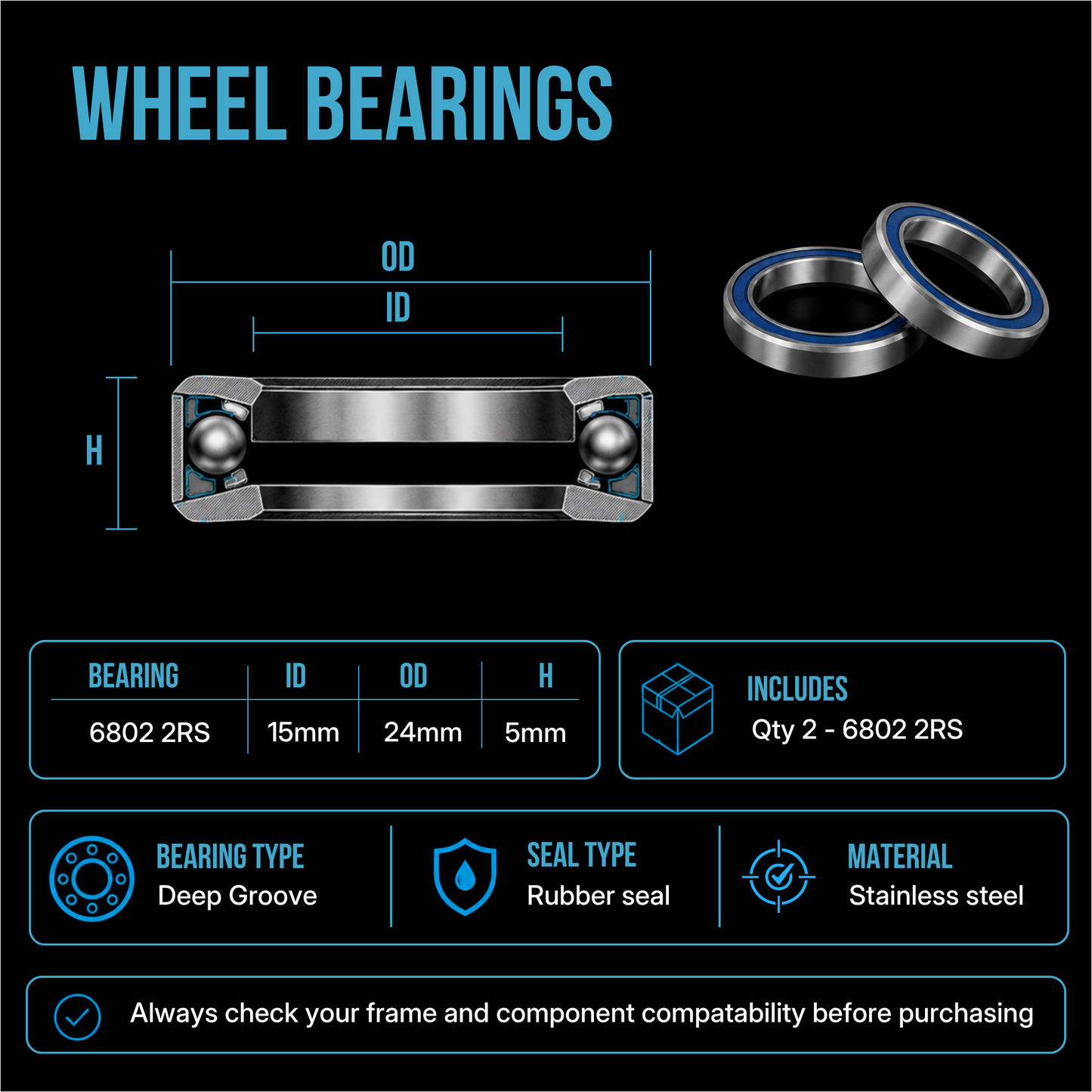 2012 Giant Defy Headset, Bottom Bracket & Wheel Bearing Kits