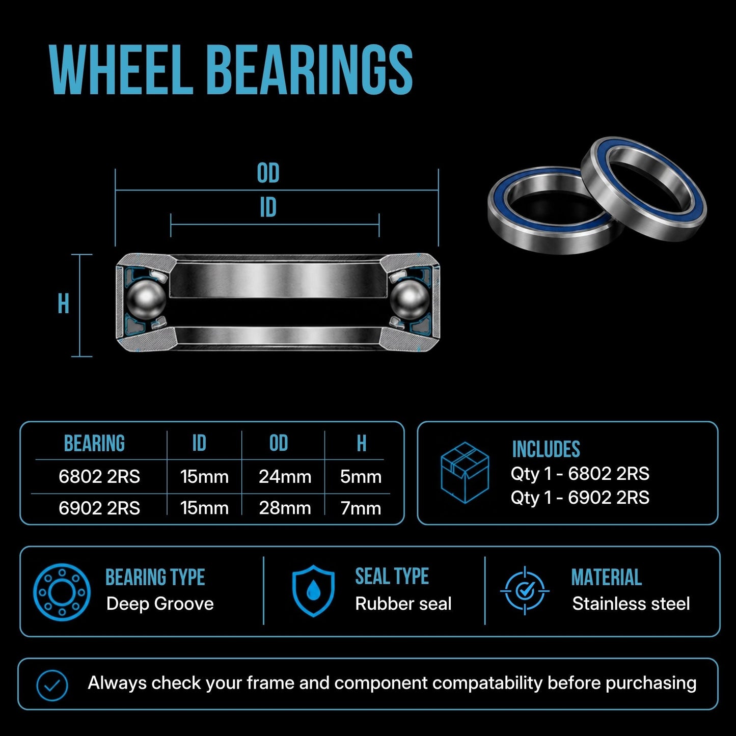 2013 Giant Trinity Headset, Bottom Bracket & Wheel Bearing Kits