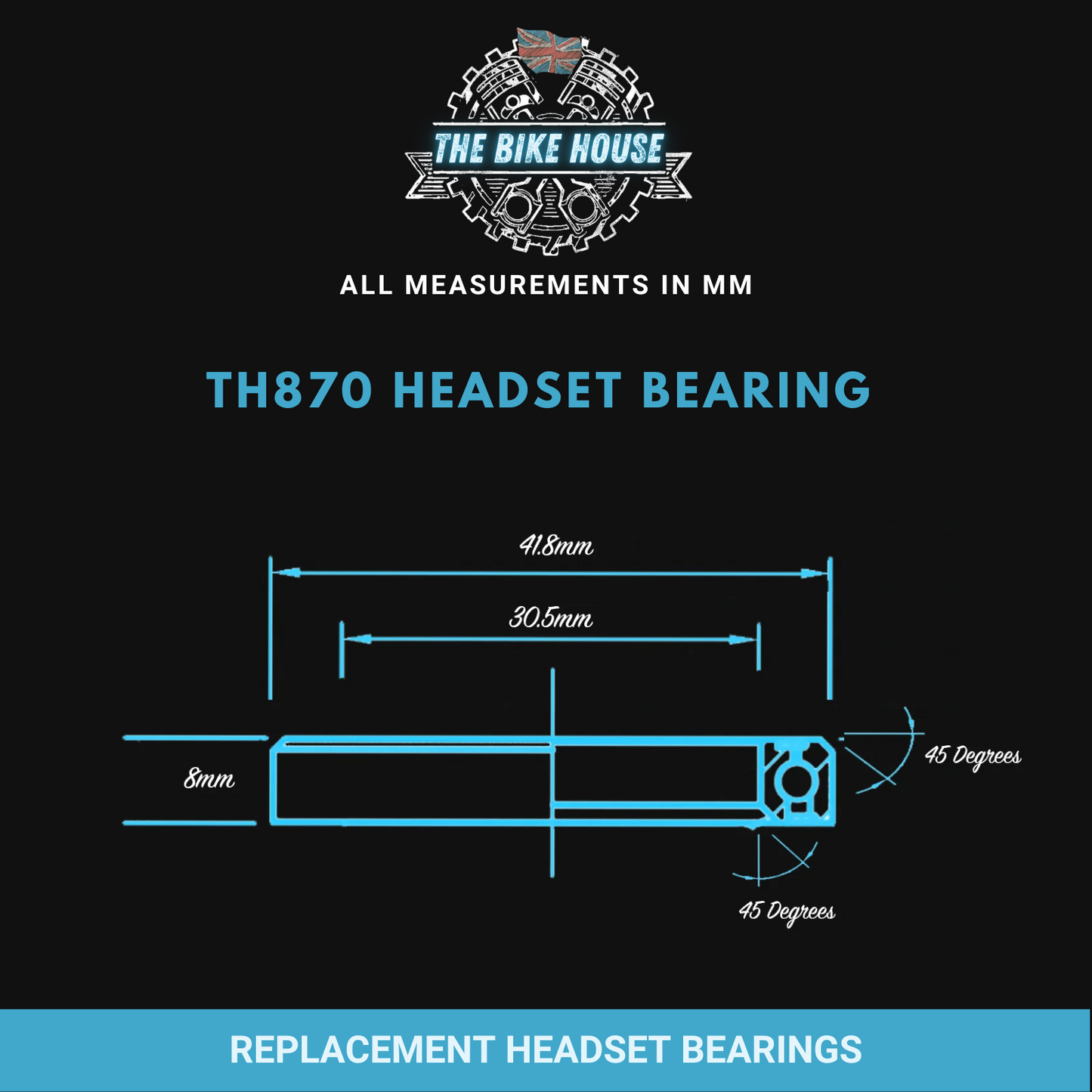 Replacement Bike Headset Bearing Angular Contact  Mountain / Road [ Hope | FSA | Cane Creek | Acros ]