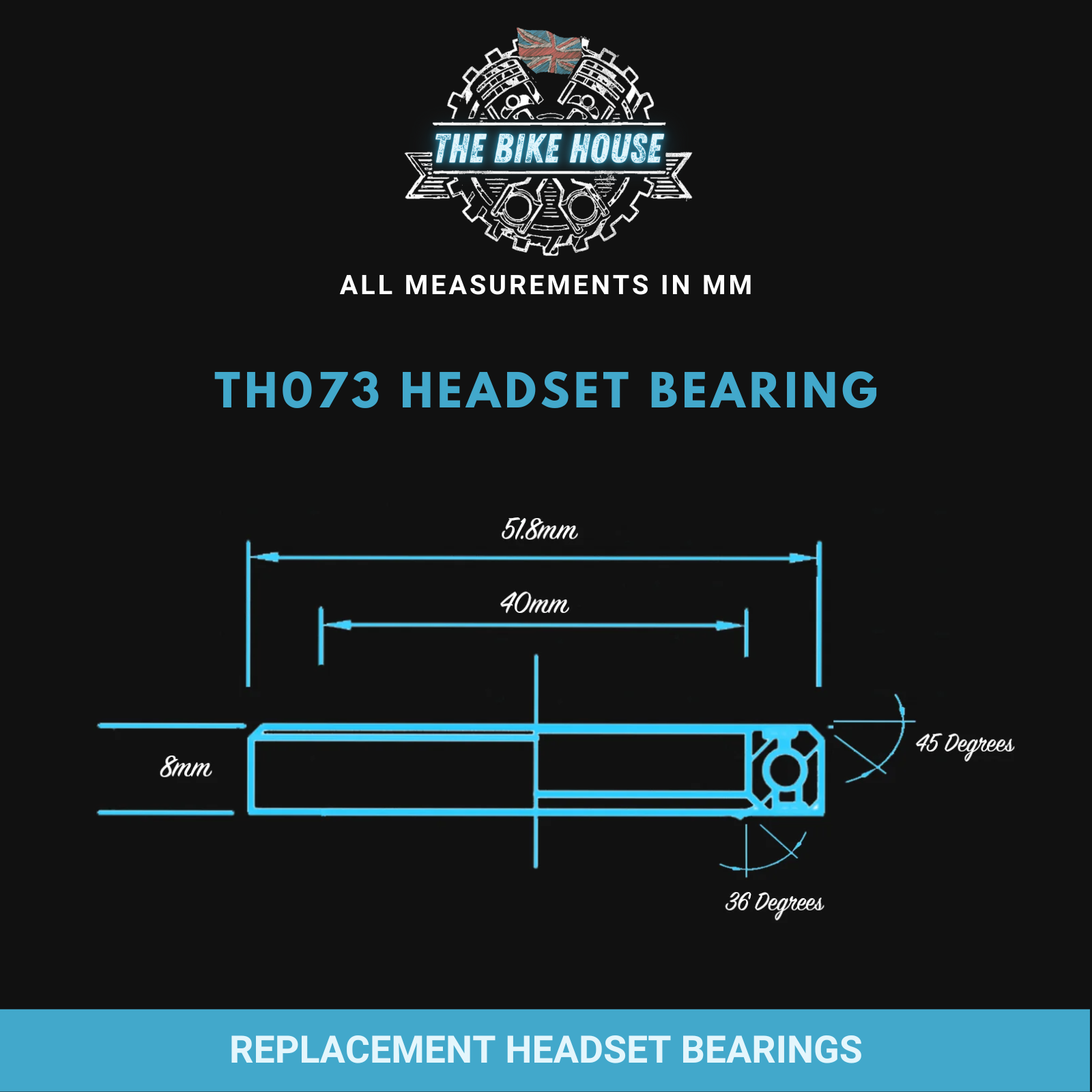 Diagram Bearing Headset Bike 5mm Id Bearing TRiPEAK Bicycle