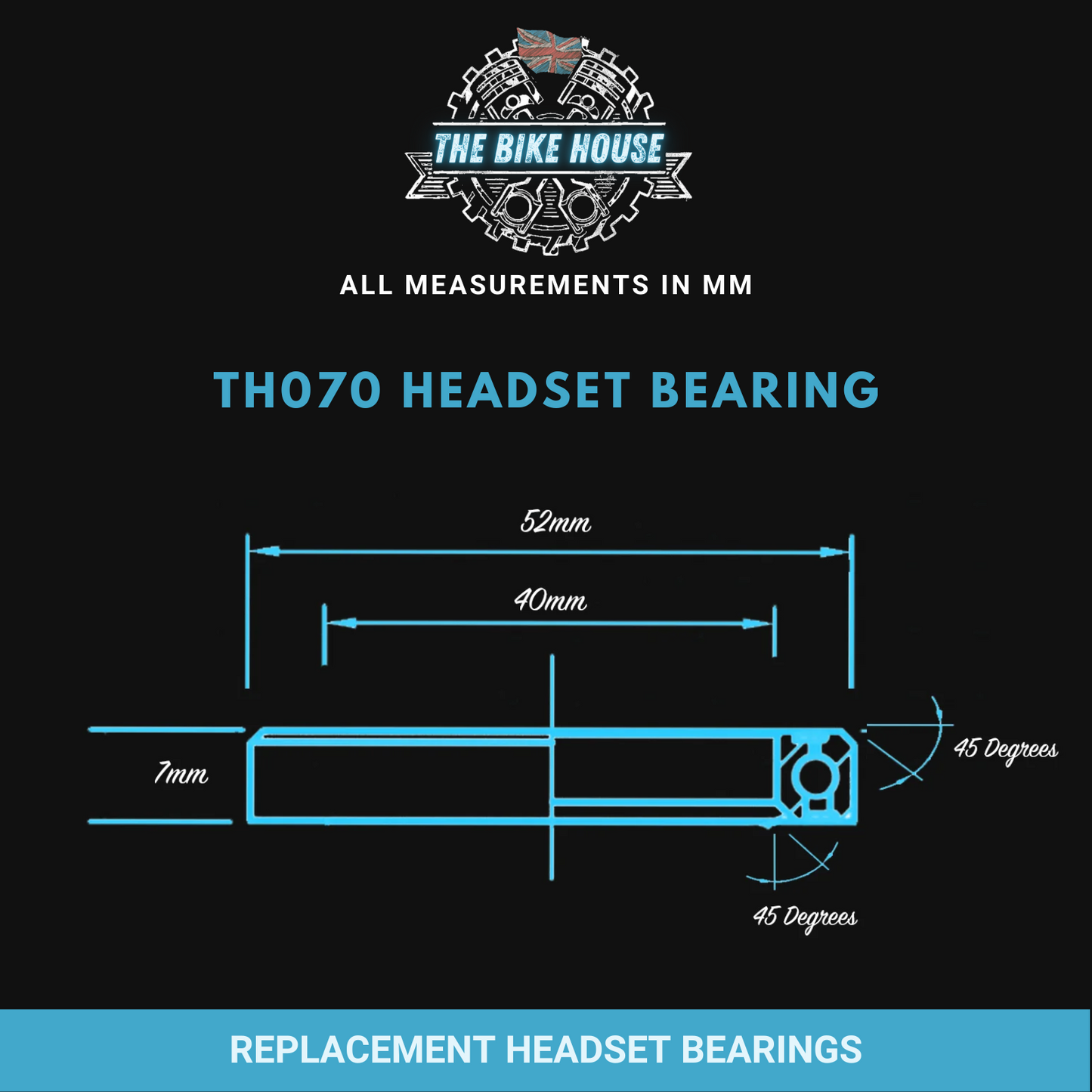 Replacement Bike Headset Bearing Angular Contact  Mountain / Road [ Hope | FSA | Cane Creek | Acros ]