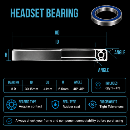 Replacement Bike Headset Bearing Angular Contact  Mountain / Road [ Hope | FSA | Cane Creek | Acros ]