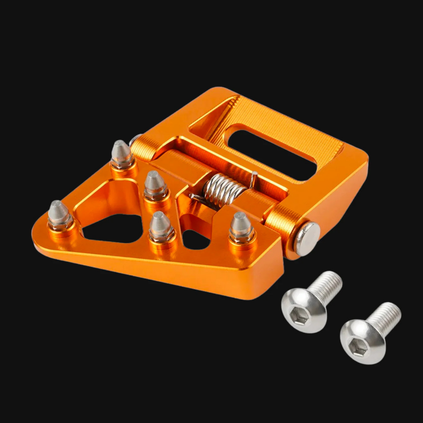 Oversized Anodised orange Folding Rear Brake Pedal Tip Fitment #1
