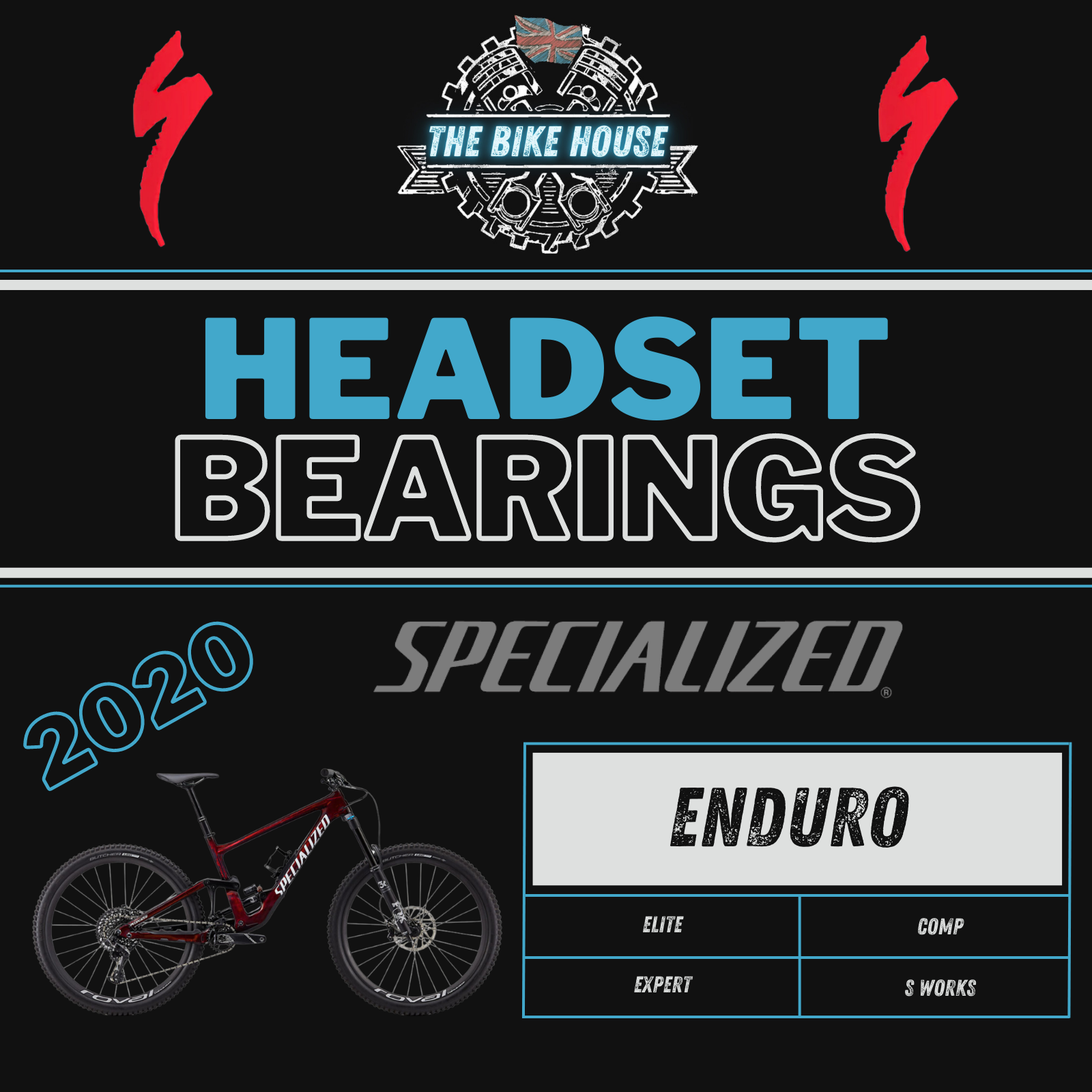 2020 SPECIALIZED ENDURO REPLACEMENT TAPERED HEADSET BEARINGS