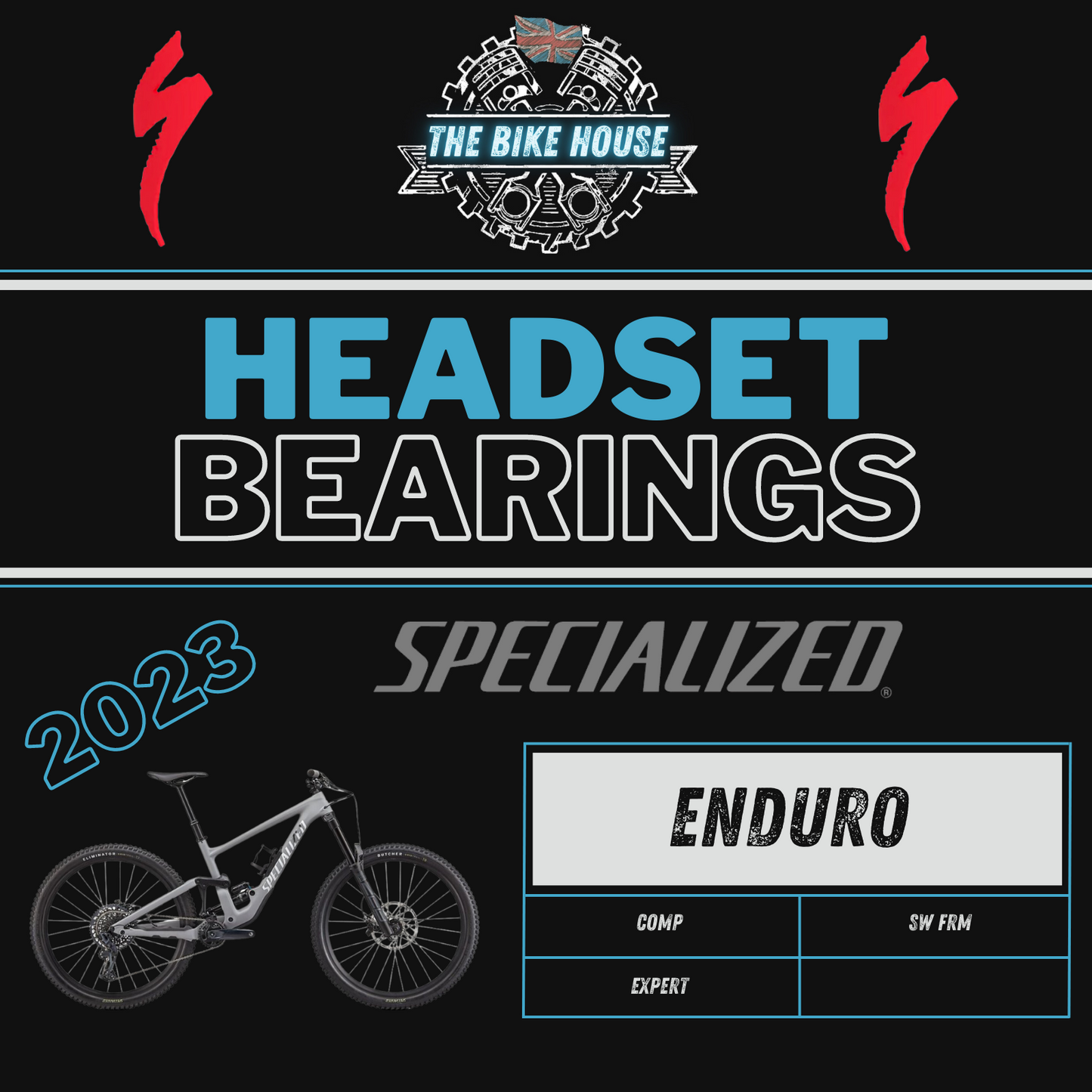 2023 SPECIALIZED ENDURO REPLACEMENT TAPERED HEADSET BEARINGS COMP The Bike House 1