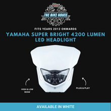 Load image into Gallery viewer, YAMAHA WRF WHITE DRL LED HEADLIGHT SUPER BRIGHT 2012 ONWARDS PLUG AND PLAY
