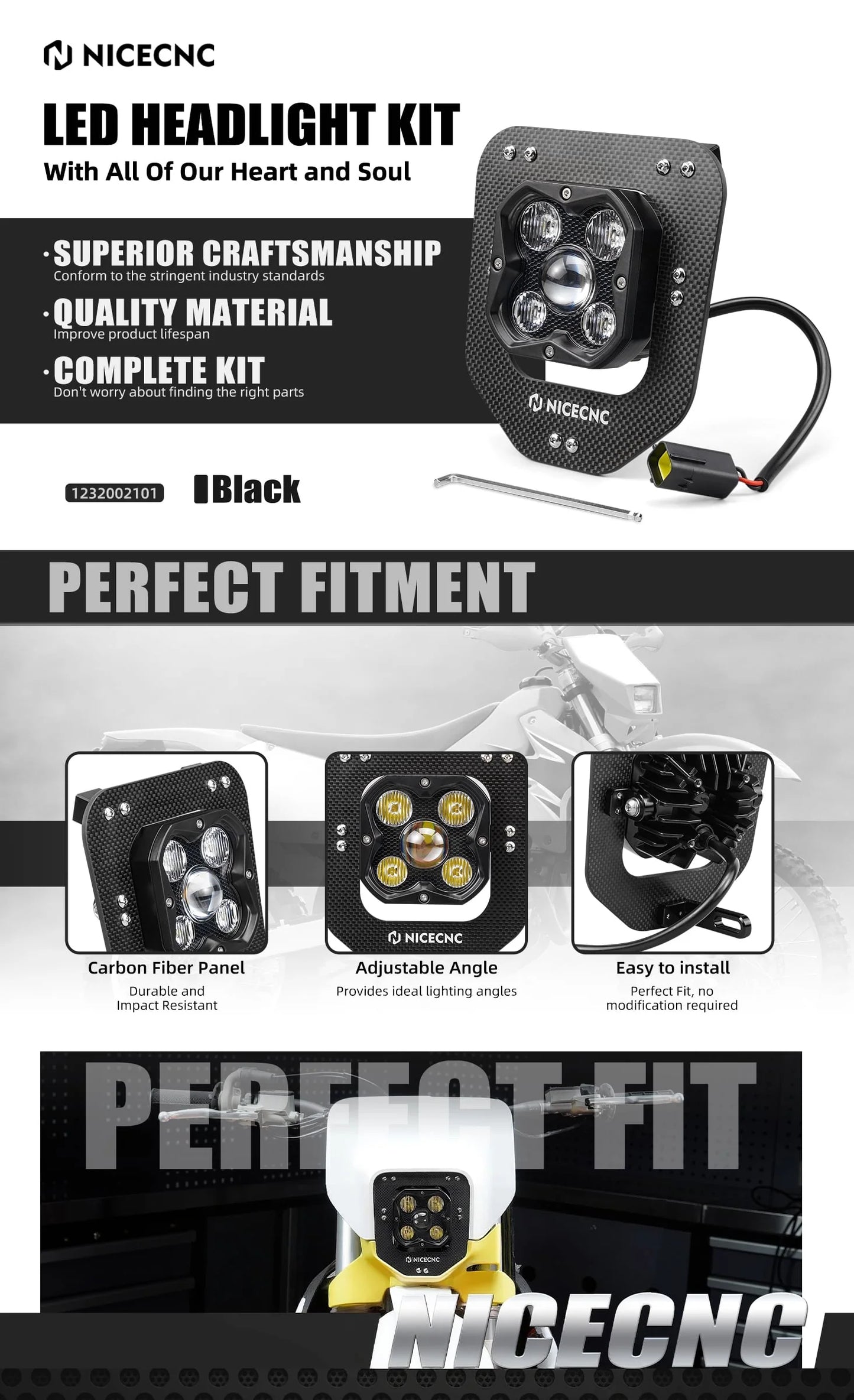 Husqvarna LED Lamp Headlight Kit 150-501 TE FE 2024-2025