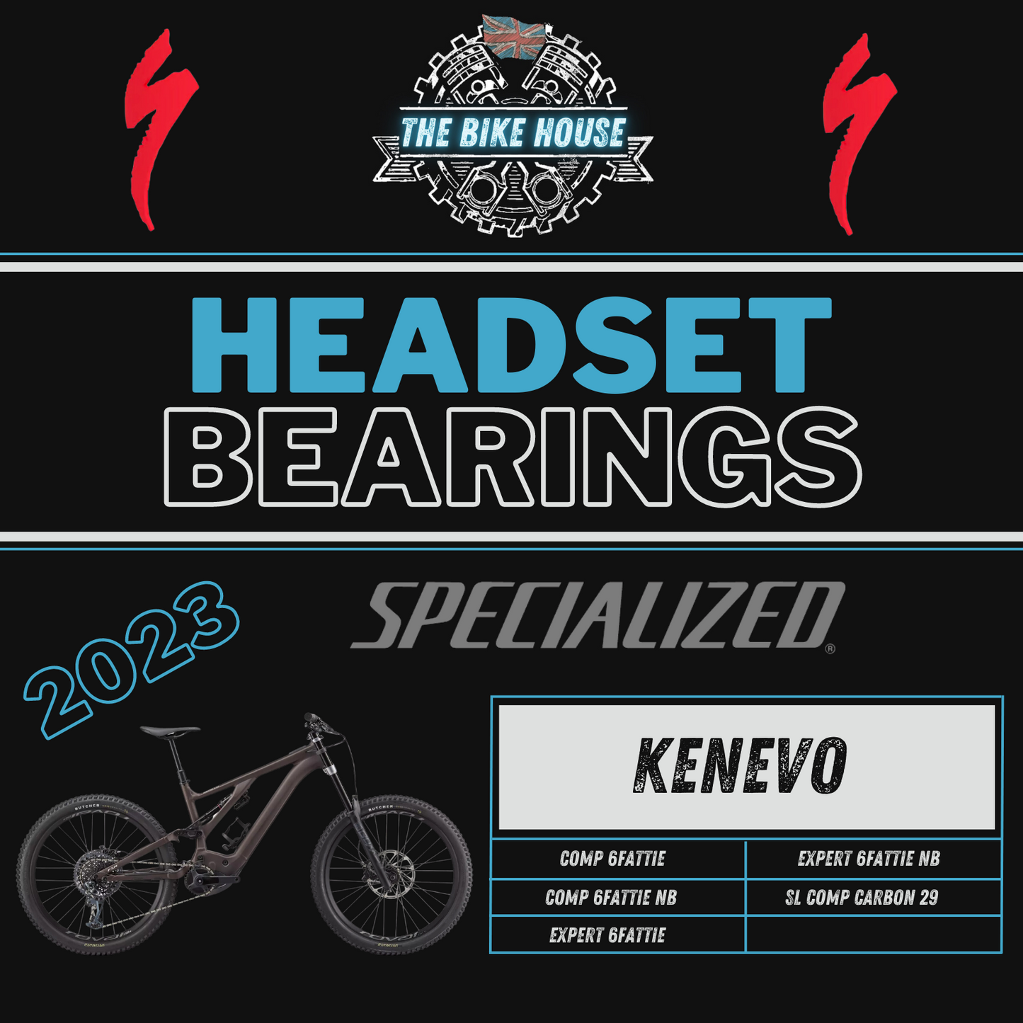 2023 SPECIALIZED KENEVO REPLACEMENT TAPERED HEADSET BEARINGS [ COMP | EXPERT | SL ]