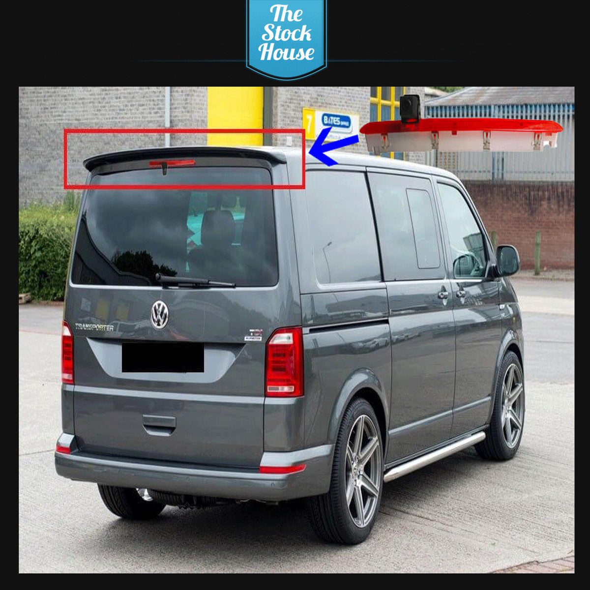 VW T6 Single Door Reversing Brake Light Camera & 5" Monitor Tailgate 15-19