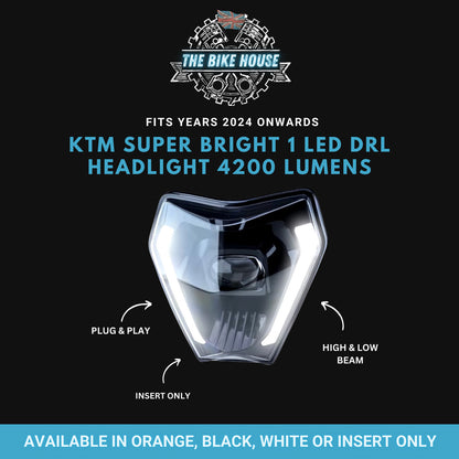 KTM 2024+ #2 LED DRL Insert Headlight Super Bright 4200 Lumens TPI EXC Light