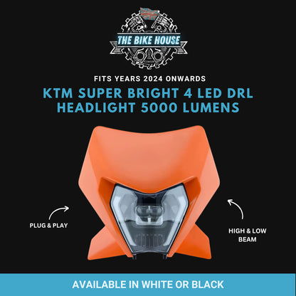 KTM 2024+ #3 LED DRL Orange Headlight Super Bright 5000 Lumens TPI EXC Light
