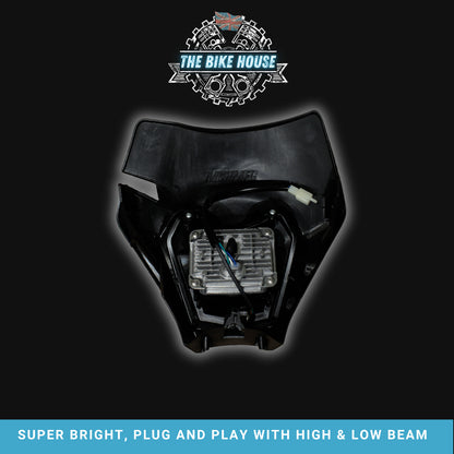 KTM 2017-2023 DRL LED Black Headlight Super Bright 4200 Lumens TPI EXC Light #4