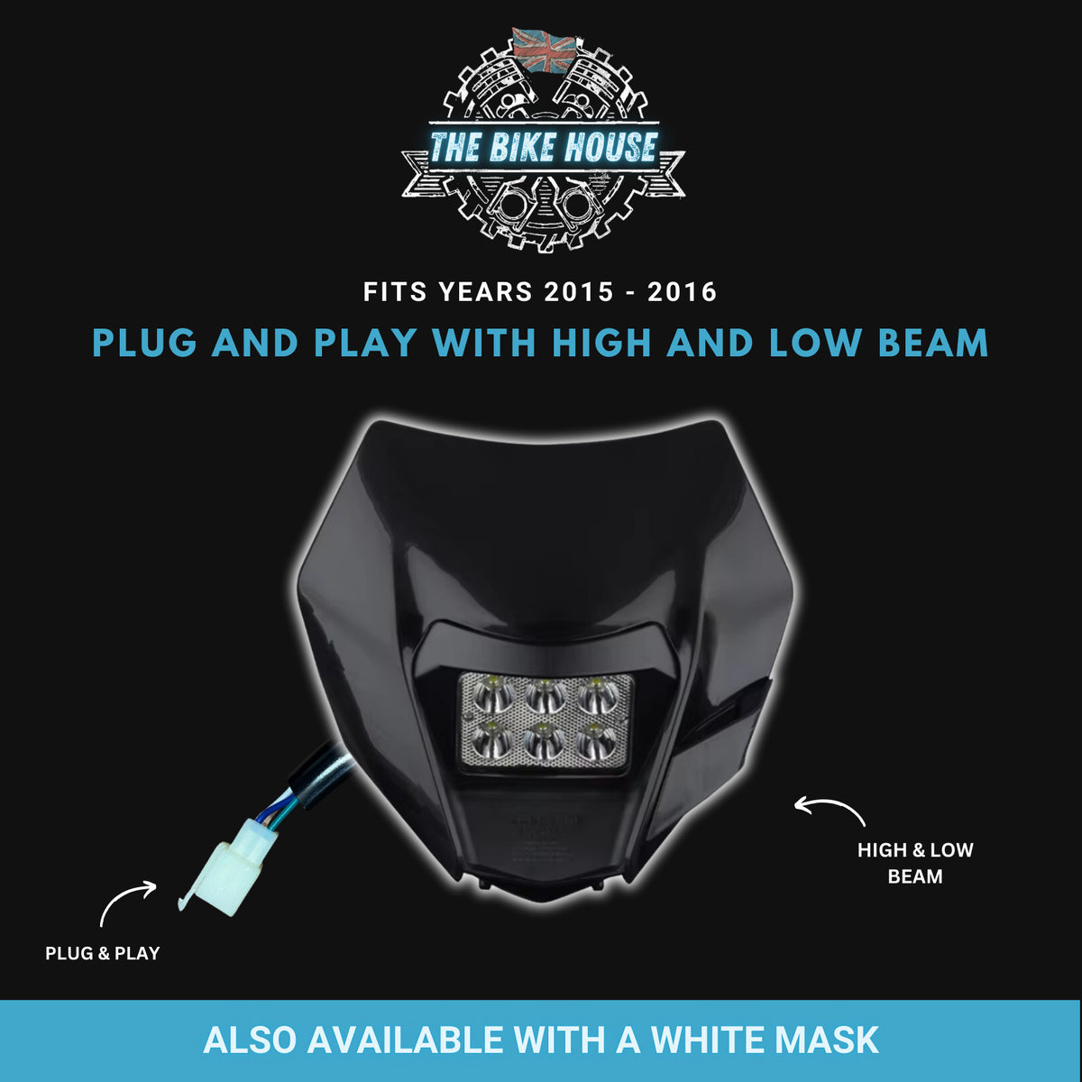 HUSQVARNA 2015-2016 6 LED Black Super Bright Headlight TE FE Husky Light