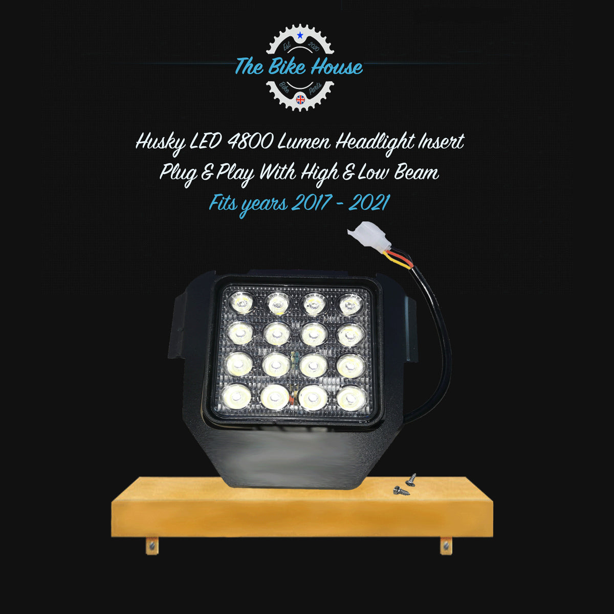 Husqvarna 2017-2023 16LED Super Bright Headlight Insert 4800 Lumens Light FE TE
