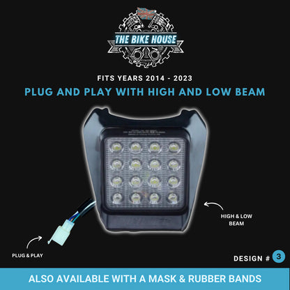 KTM 2014-2023 16 LED Super Bright Headlight Insert 4800 Lumens EXC TPI Light #3